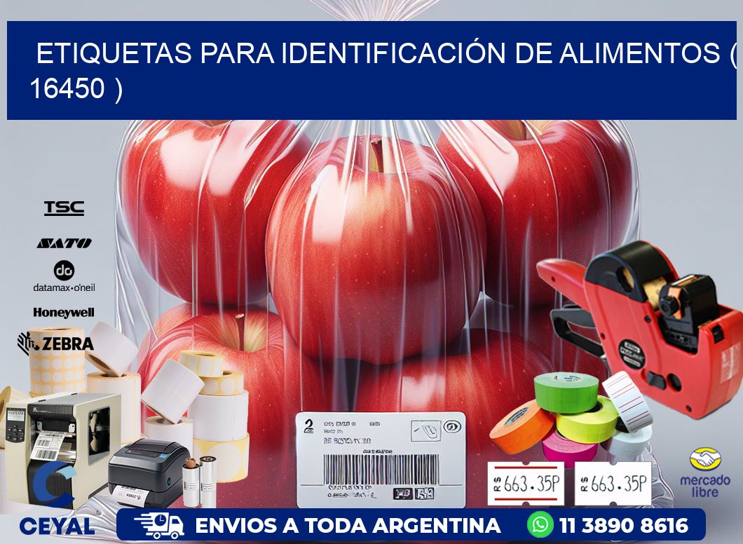 ETIQUETAS PARA IDENTIFICACIÓN DE ALIMENTOS ( 16450 )