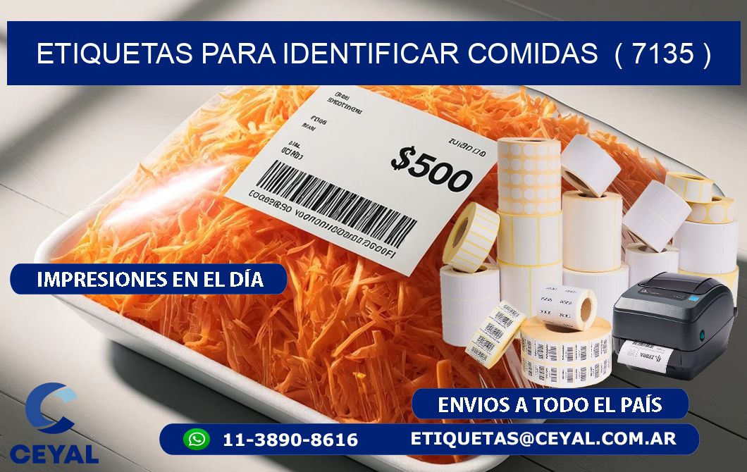 ETIQUETAS PARA IDENTIFICAR COMIDAS  ( 7135 )