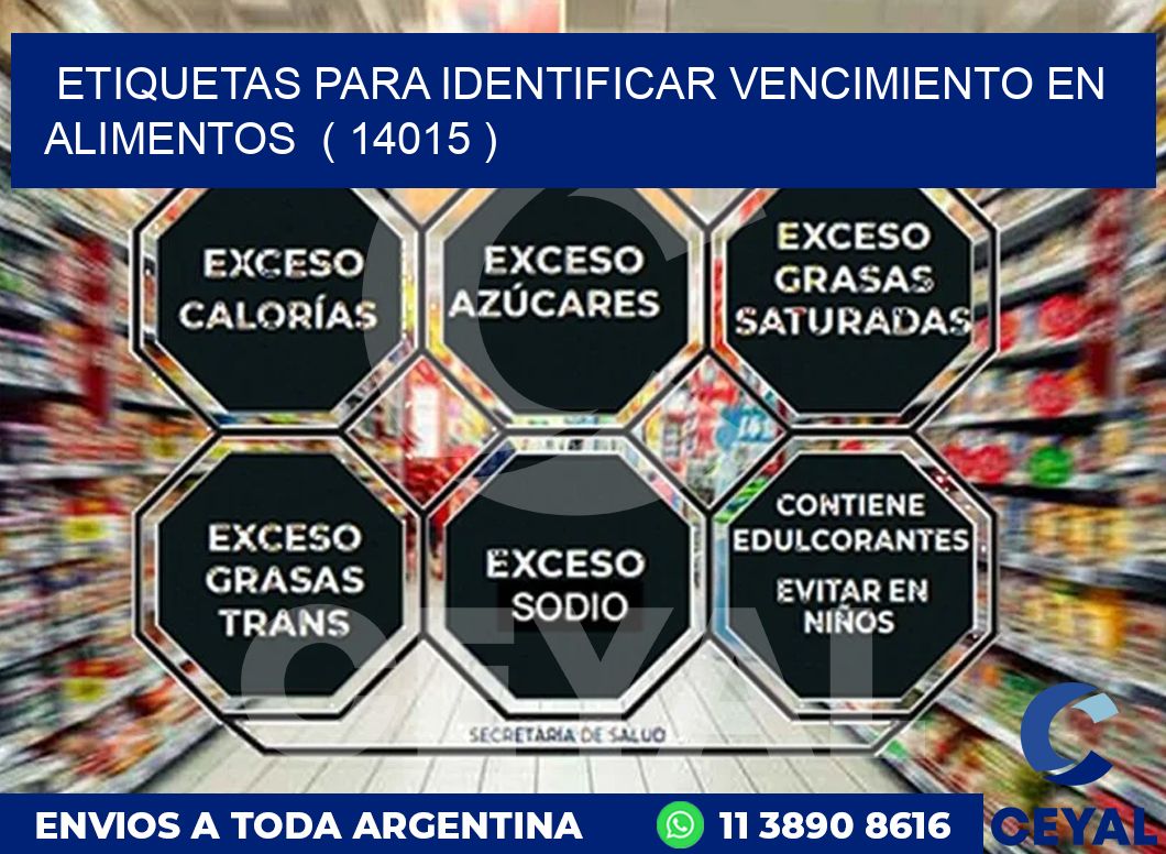 ETIQUETAS PARA IDENTIFICAR VENCIMIENTO EN ALIMENTOS  ( 14015 )