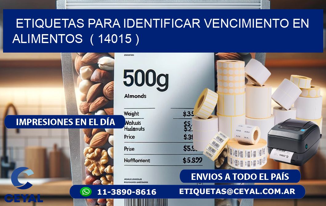 ETIQUETAS PARA IDENTIFICAR VENCIMIENTO EN ALIMENTOS ( 14015 )