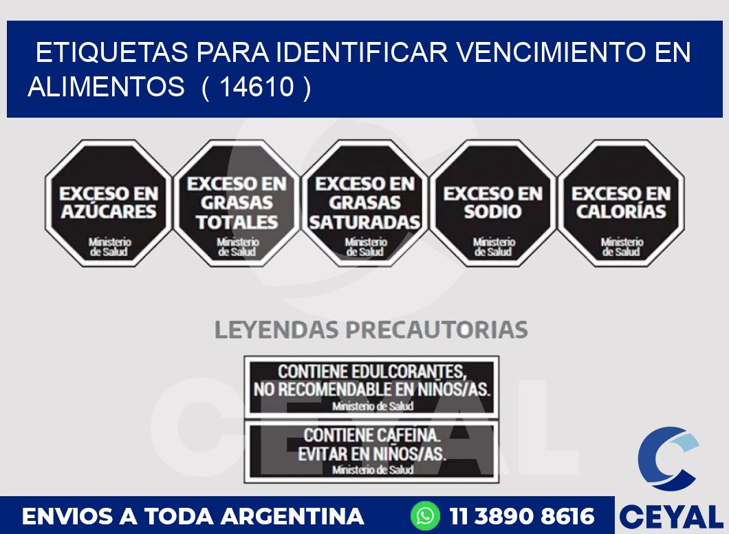 ETIQUETAS PARA IDENTIFICAR VENCIMIENTO EN ALIMENTOS ( 14610 )