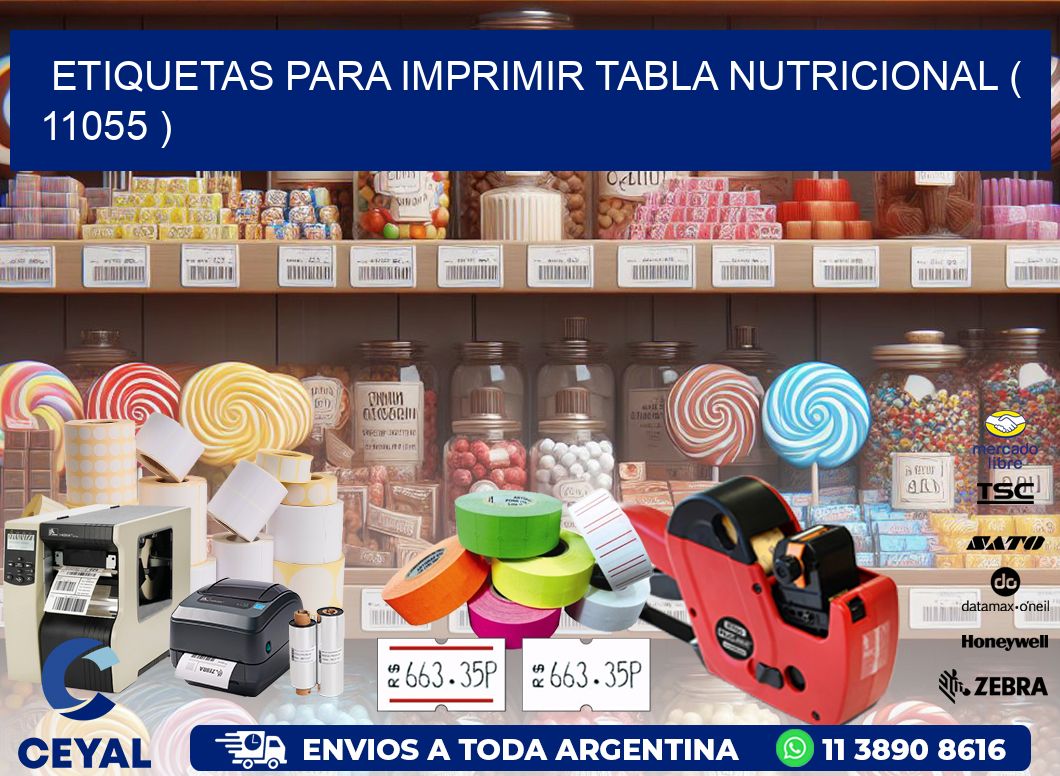 ETIQUETAS PARA IMPRIMIR TABLA NUTRICIONAL ( 11055 )