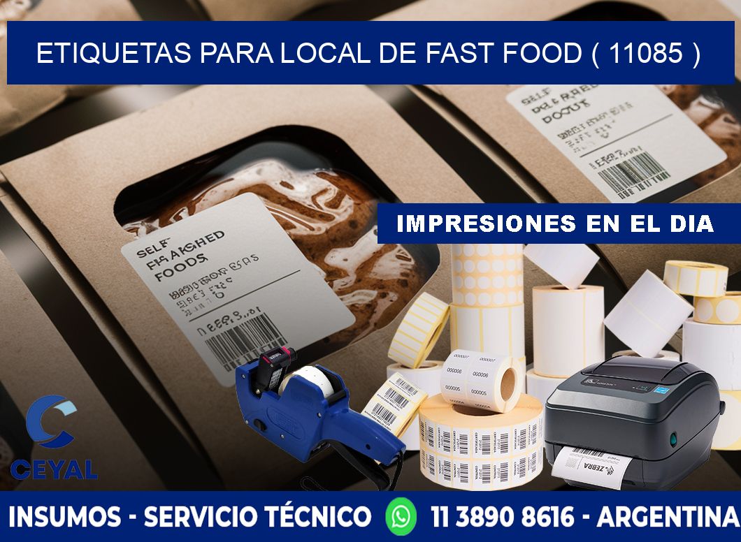 ETIQUETAS PARA LOCAL DE FAST FOOD ( 11085 )