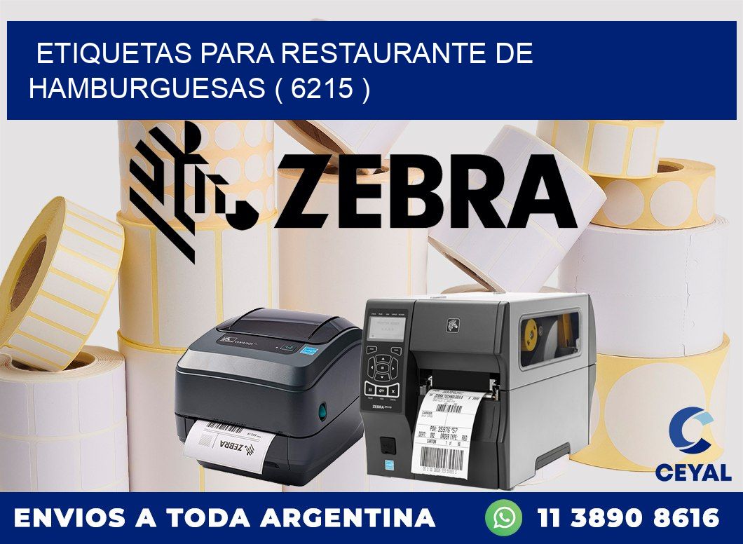 ETIQUETAS PARA RESTAURANTE DE HAMBURGUESAS ( 6215 )