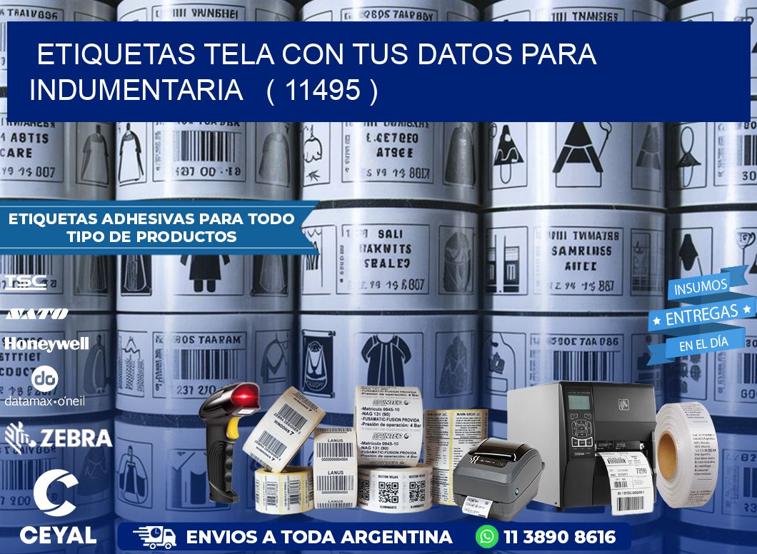 ETIQUETAS TELA CON TUS DATOS PARA INDUMENTARIA   ( 11495 )