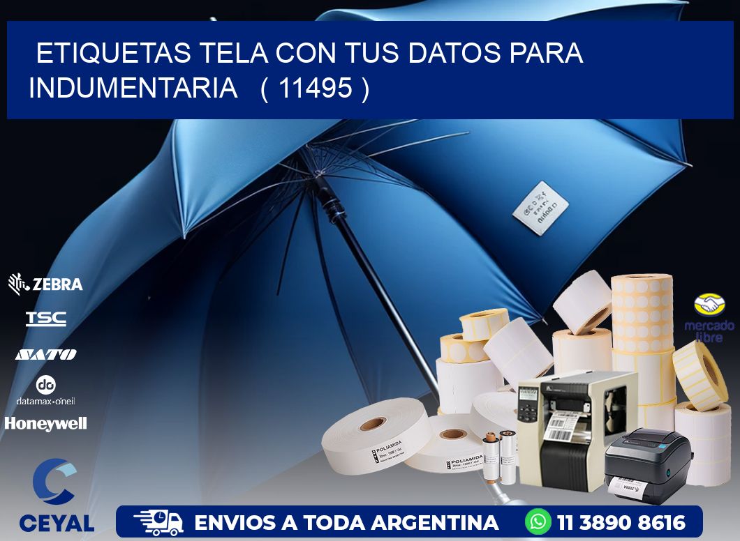 ETIQUETAS TELA CON TUS DATOS PARA INDUMENTARIA   ( 11495 )