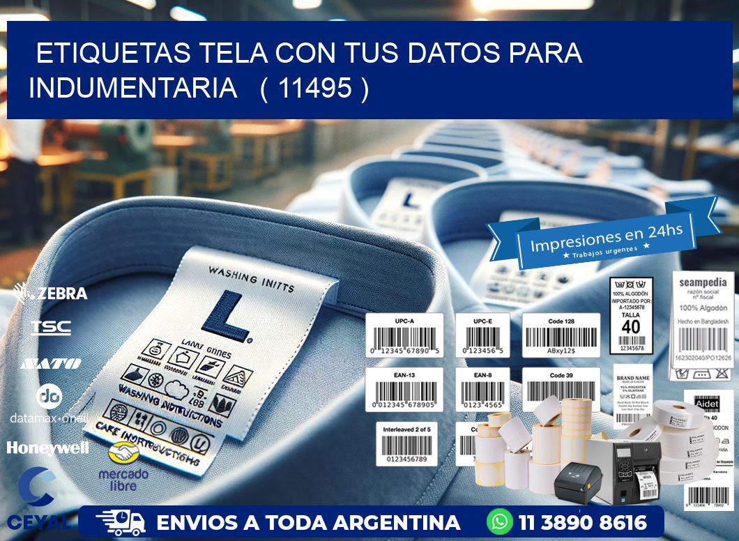 ETIQUETAS TELA CON TUS DATOS PARA INDUMENTARIA   ( 11495 )