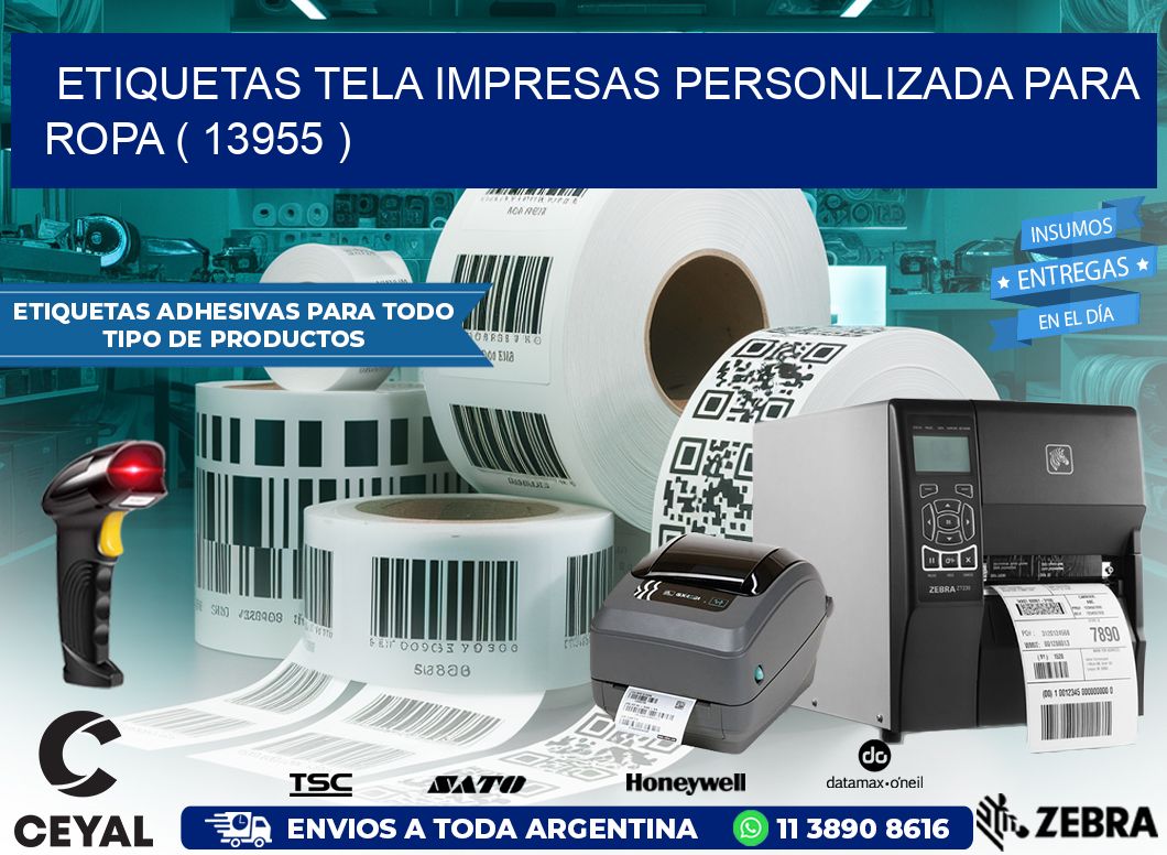 ETIQUETAS TELA IMPRESAS PERSONLIZADA PARA ROPA ( 13955 )