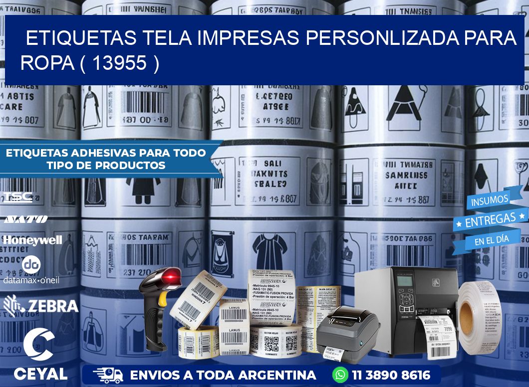 ETIQUETAS TELA IMPRESAS PERSONLIZADA PARA ROPA ( 13955 )