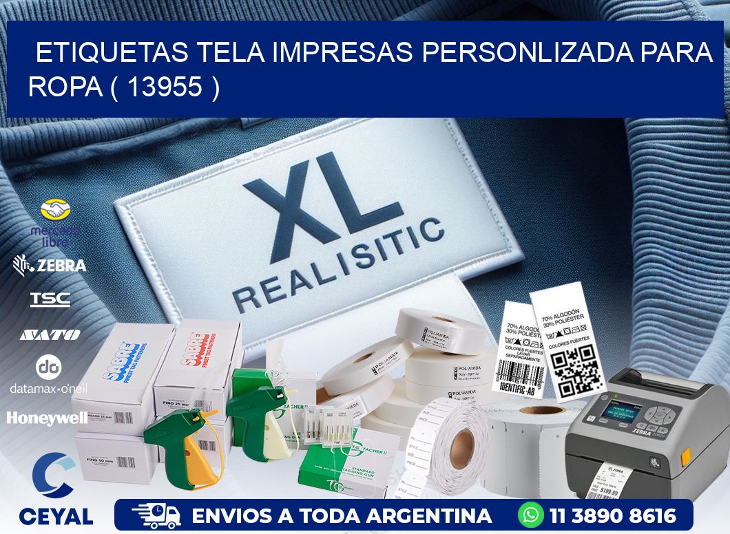 ETIQUETAS TELA IMPRESAS PERSONLIZADA PARA ROPA ( 13955 )