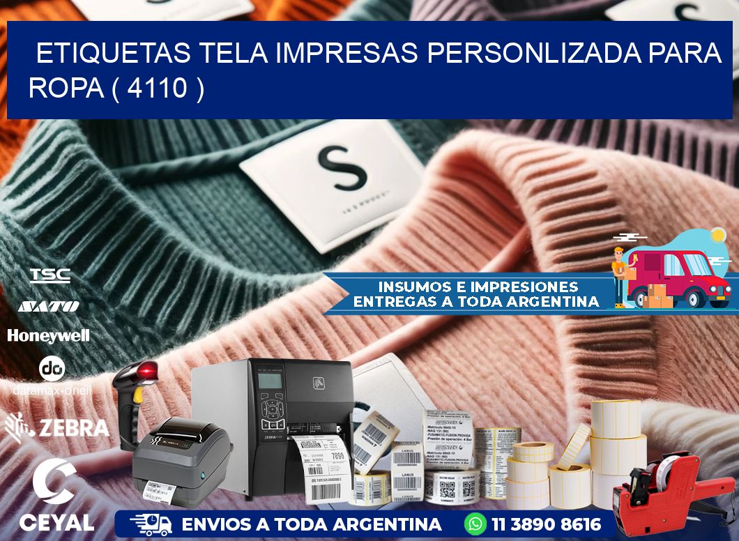 ETIQUETAS TELA IMPRESAS PERSONLIZADA PARA ROPA ( 4110 )