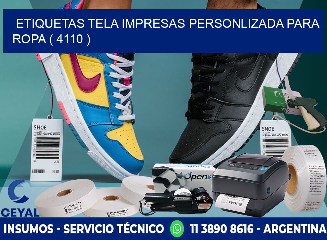 ETIQUETAS TELA IMPRESAS PERSONLIZADA PARA ROPA ( 4110 )