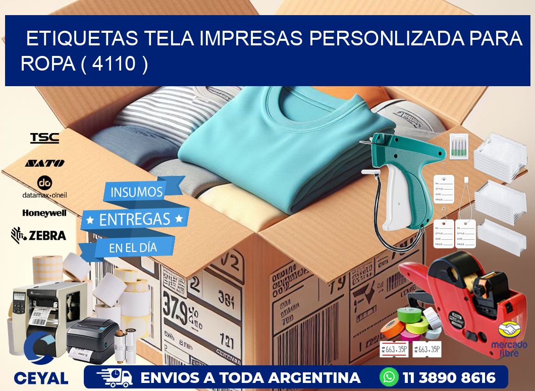 ETIQUETAS TELA IMPRESAS PERSONLIZADA PARA ROPA ( 4110 )