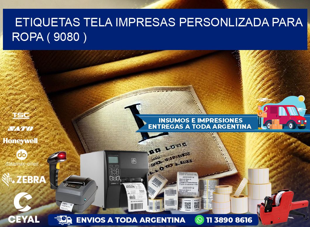 ETIQUETAS TELA IMPRESAS PERSONLIZADA PARA ROPA ( 9080 )
