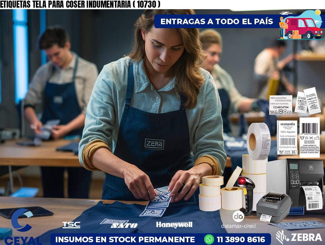 ETIQUETAS TELA PARA COSER INDUMENTARIA ( 10730 )