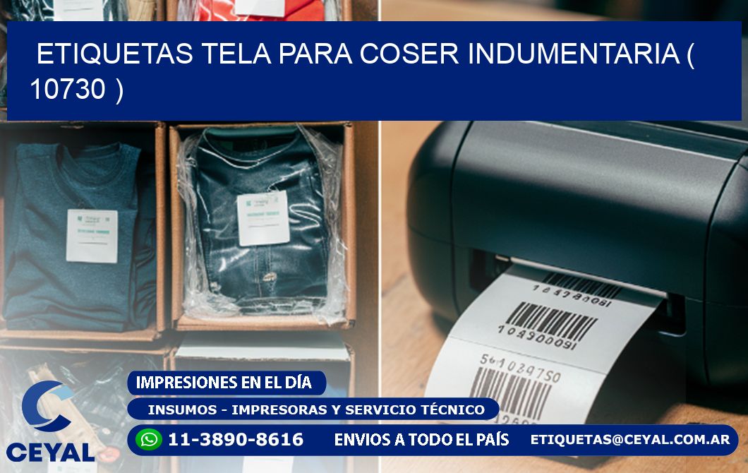 ETIQUETAS TELA PARA COSER INDUMENTARIA ( 10730 )