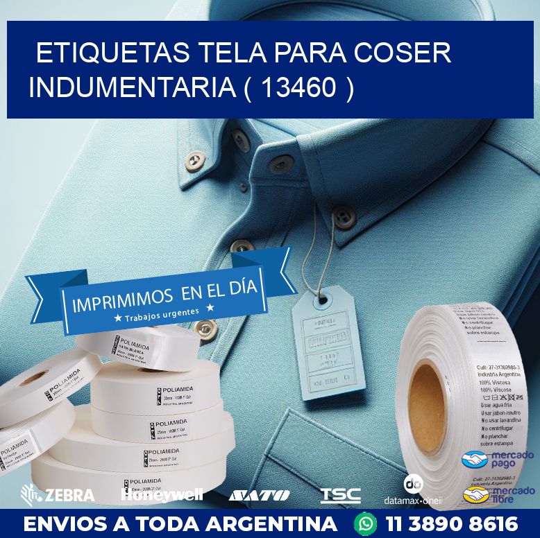 ETIQUETAS TELA PARA COSER INDUMENTARIA ( 13460 )