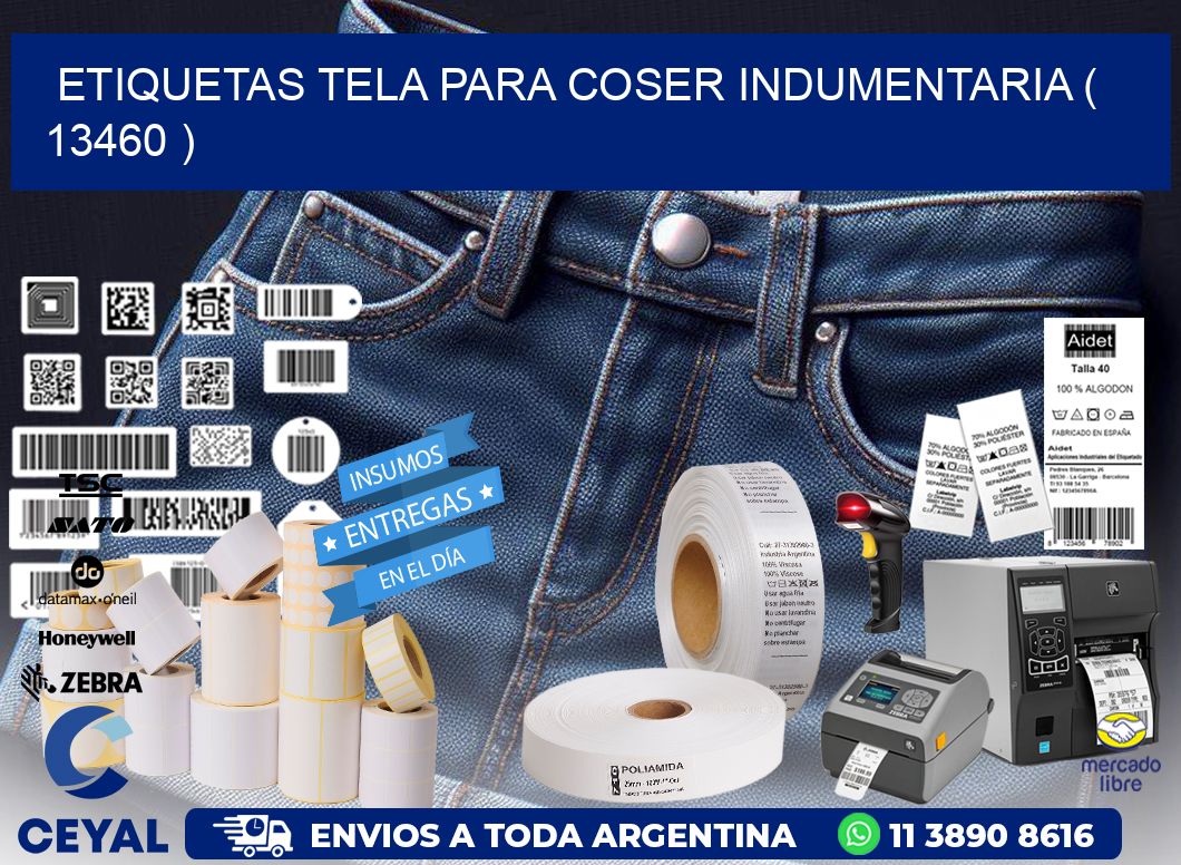 ETIQUETAS TELA PARA COSER INDUMENTARIA ( 13460 )