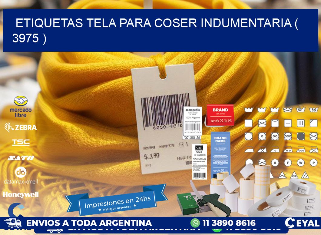 ETIQUETAS TELA PARA COSER INDUMENTARIA ( 3975 )