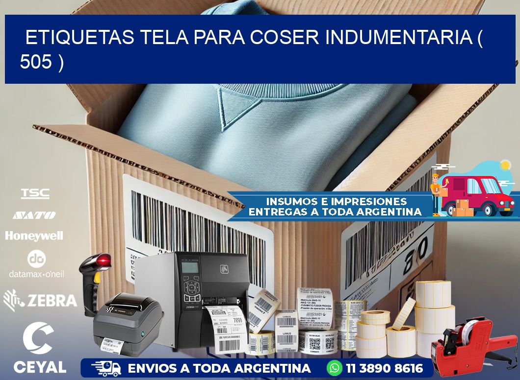 ETIQUETAS TELA PARA COSER INDUMENTARIA ( 505 )