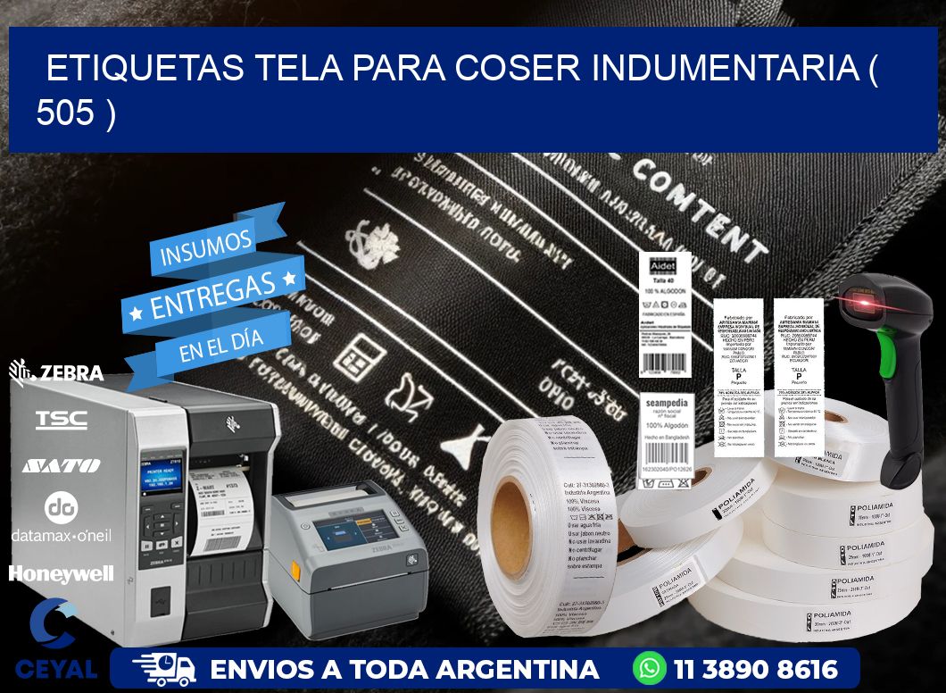 ETIQUETAS TELA PARA COSER INDUMENTARIA ( 505 )