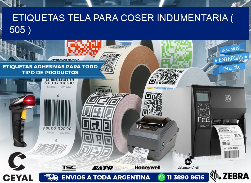 ETIQUETAS TELA PARA COSER INDUMENTARIA ( 505 )