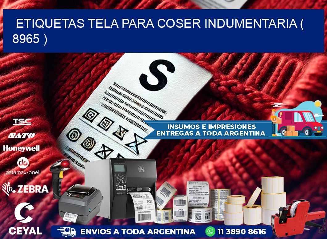 ETIQUETAS TELA PARA COSER INDUMENTARIA ( 8965 )