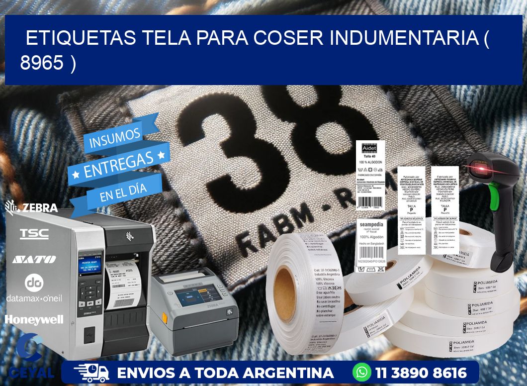 ETIQUETAS TELA PARA COSER INDUMENTARIA ( 8965 )