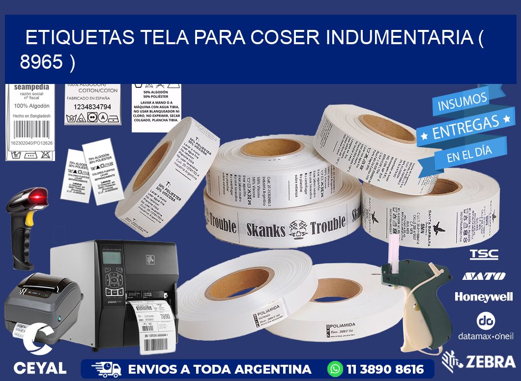 ETIQUETAS TELA PARA COSER INDUMENTARIA ( 8965 )
