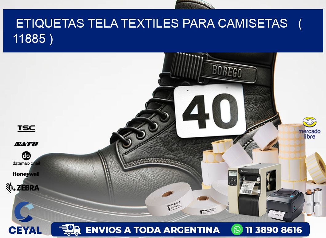 ETIQUETAS TELA TEXTILES PARA CAMISETAS ( 11885 )
