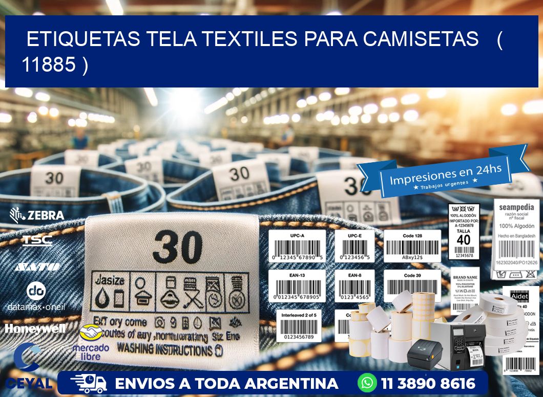 ETIQUETAS TELA TEXTILES PARA CAMISETAS ( 11885 )
