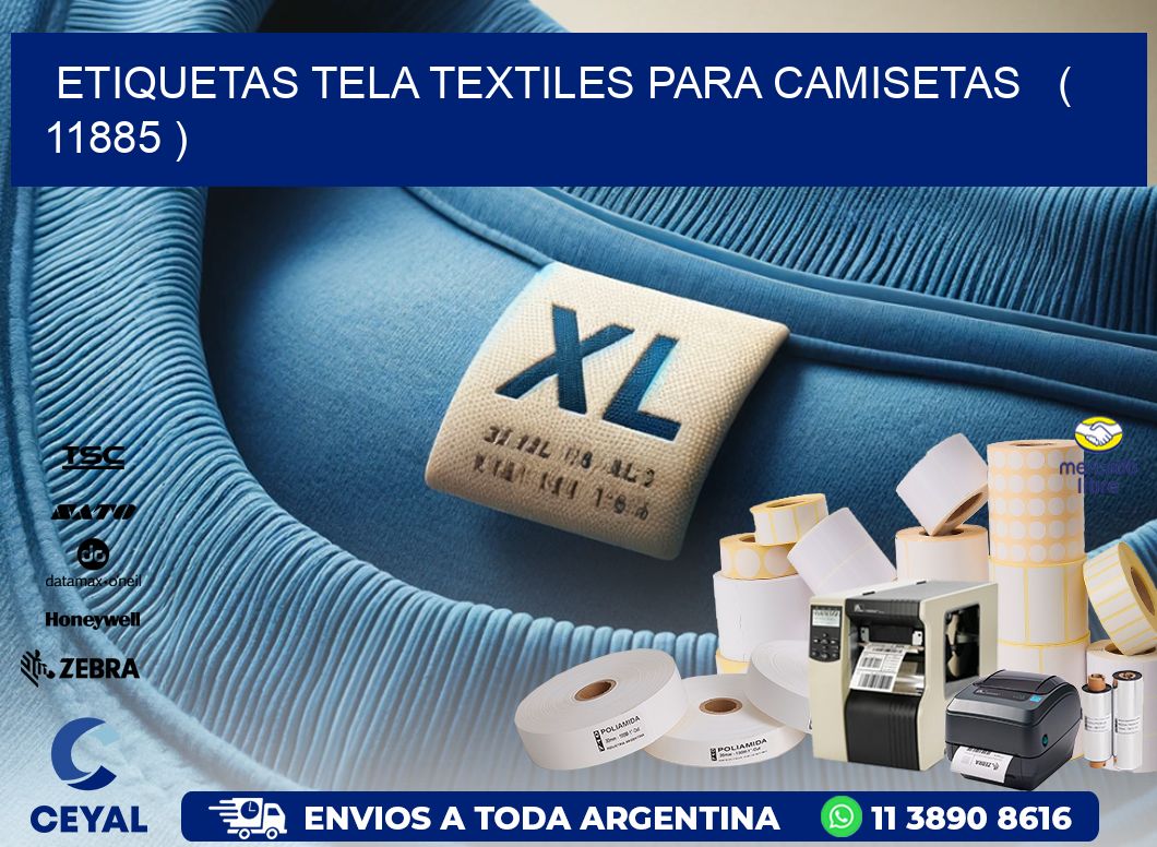 ETIQUETAS TELA TEXTILES PARA CAMISETAS ( 11885 )