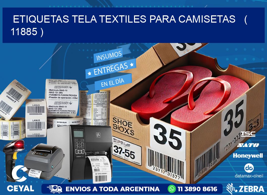 ETIQUETAS TELA TEXTILES PARA CAMISETAS ( 11885 )