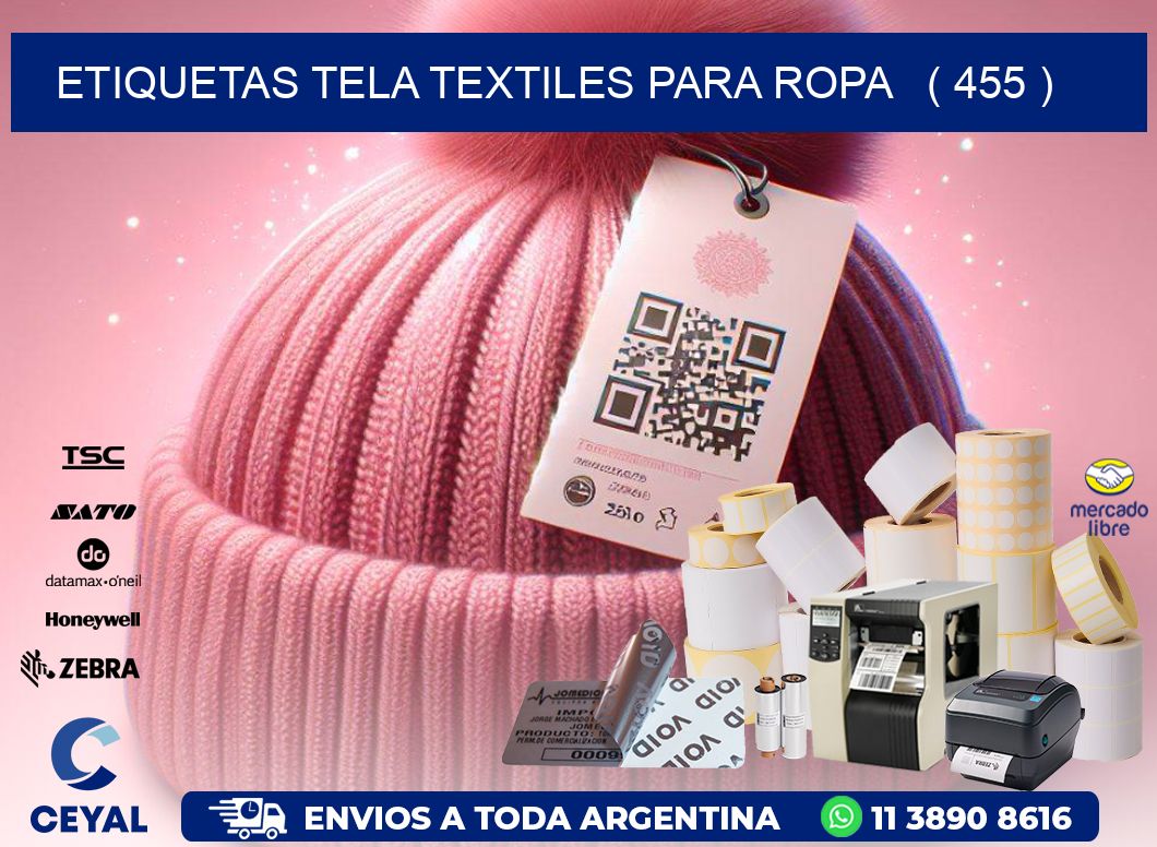 ETIQUETAS TELA TEXTILES PARA ROPA ( 455 )