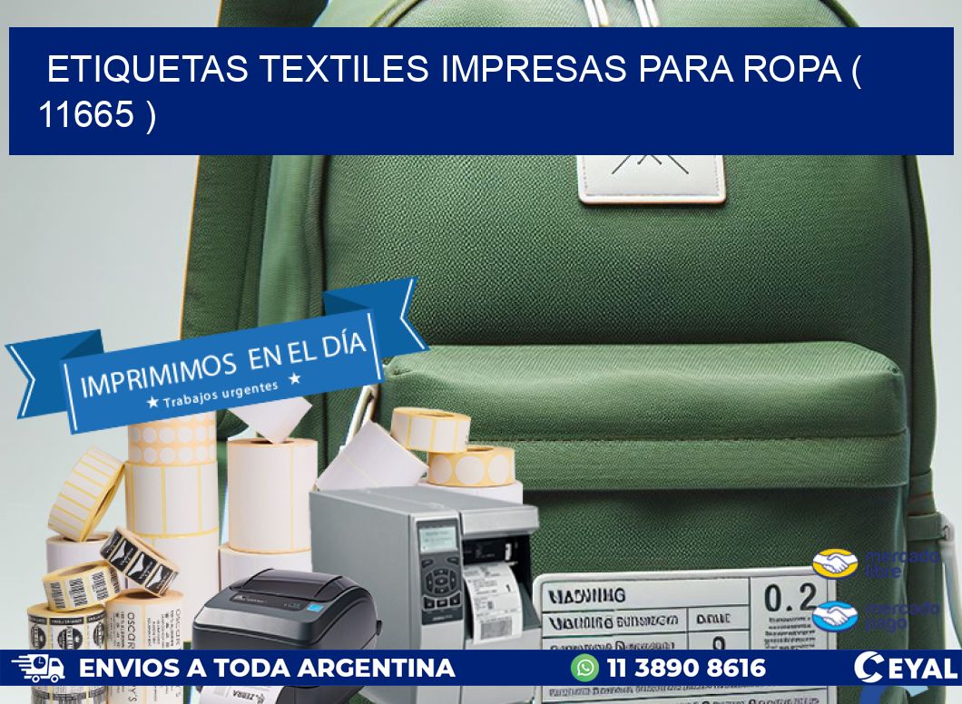 ETIQUETAS TEXTILES IMPRESAS PARA ROPA ( 11665 )