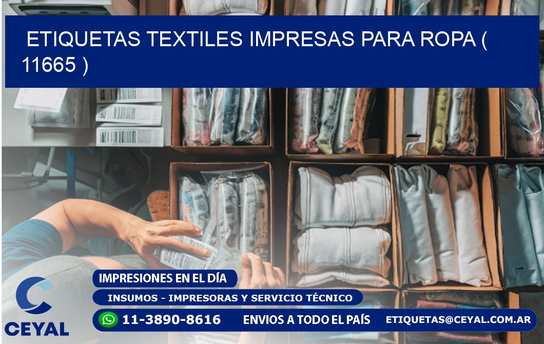 ETIQUETAS TEXTILES IMPRESAS PARA ROPA ( 11665 )