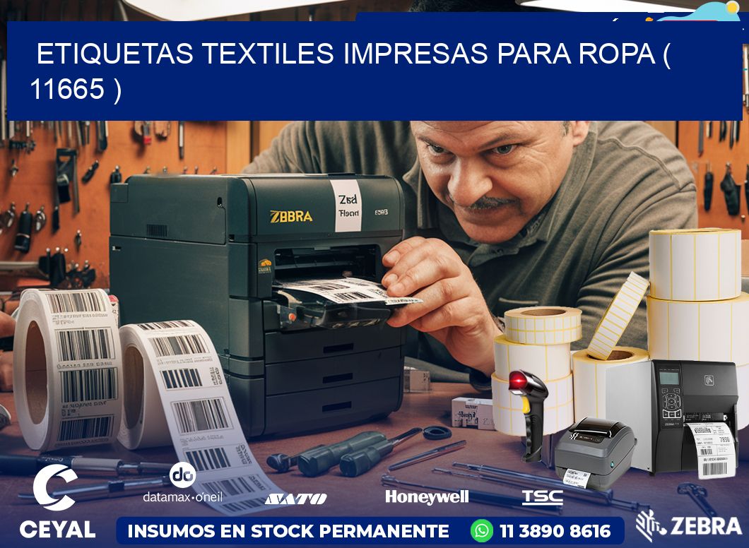 ETIQUETAS TEXTILES IMPRESAS PARA ROPA ( 11665 )