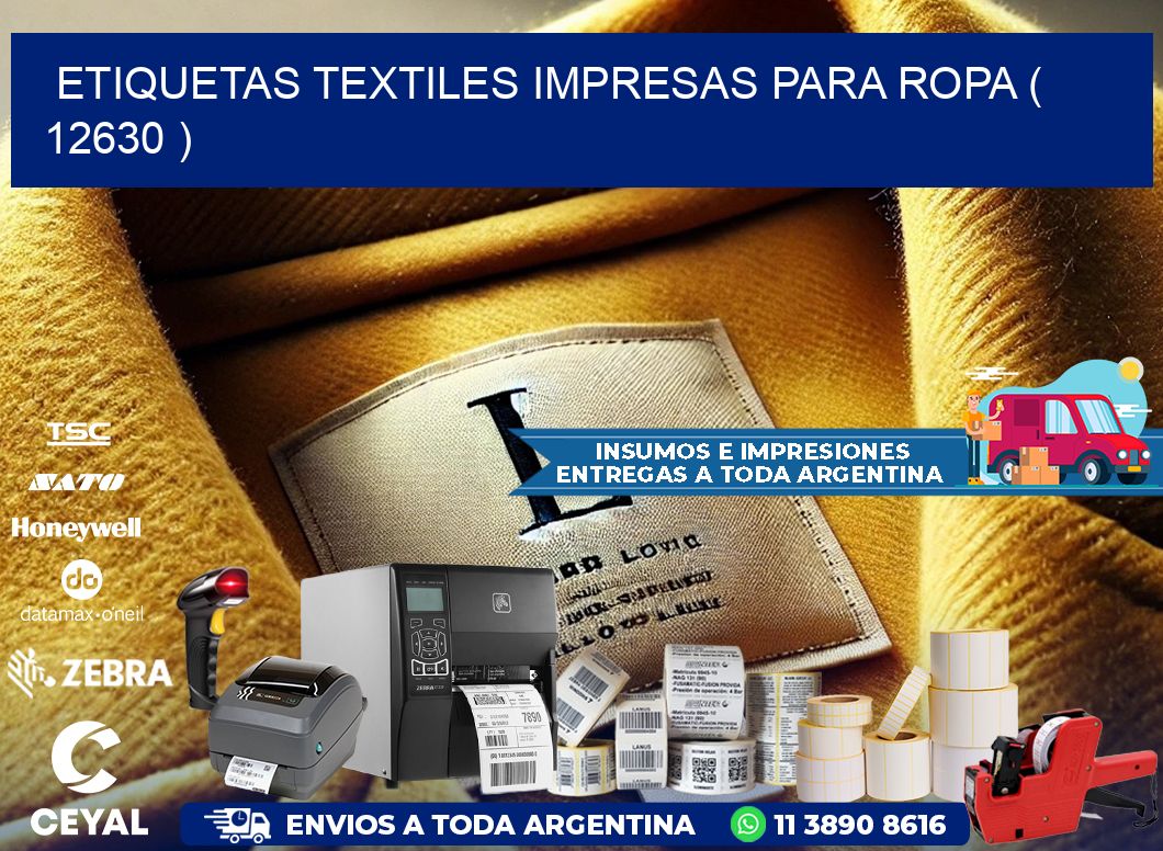 ETIQUETAS TEXTILES IMPRESAS PARA ROPA ( 12630 )