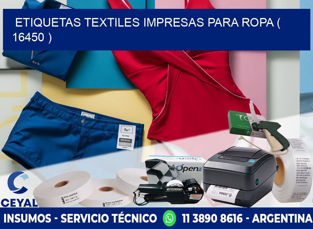 ETIQUETAS TEXTILES IMPRESAS PARA ROPA ( 16450 )