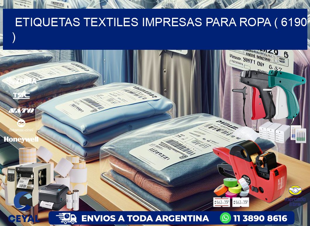 ETIQUETAS TEXTILES IMPRESAS PARA ROPA ( 6190 )