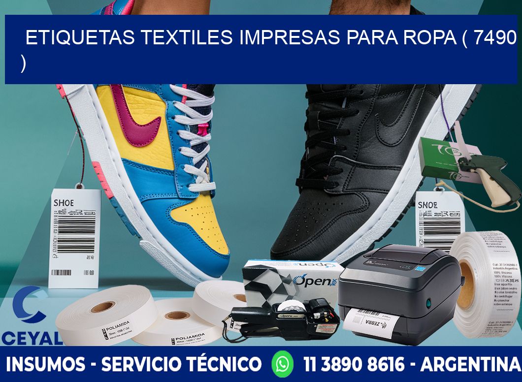 ETIQUETAS TEXTILES IMPRESAS PARA ROPA ( 7490 )