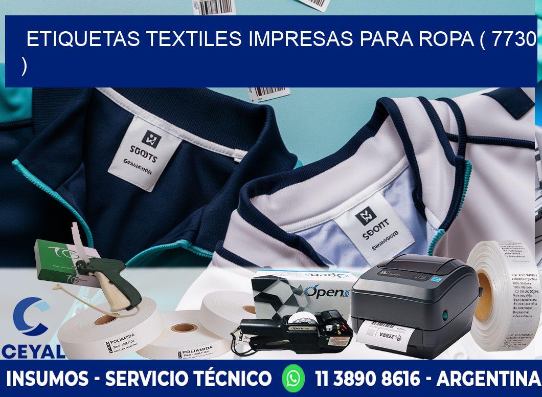 ETIQUETAS TEXTILES IMPRESAS PARA ROPA ( 7730 )