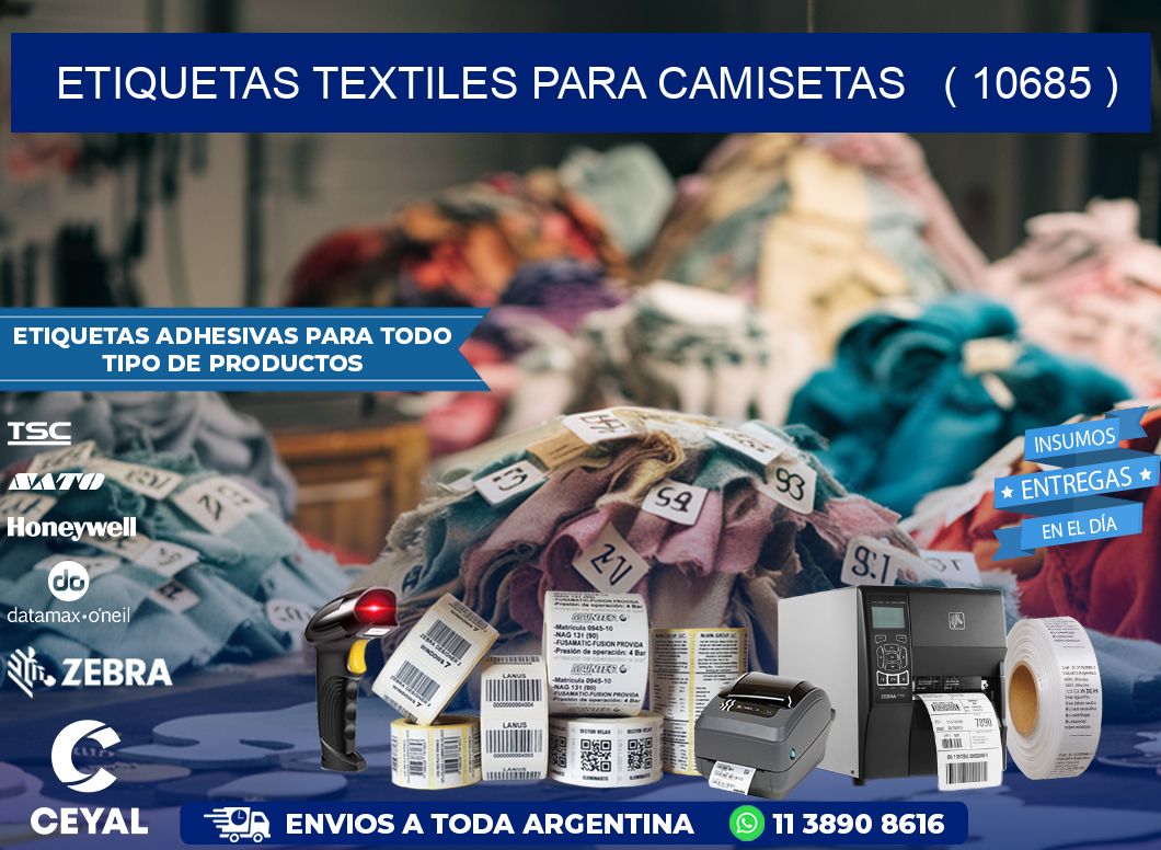 ETIQUETAS TEXTILES PARA CAMISETAS   ( 10685 )
