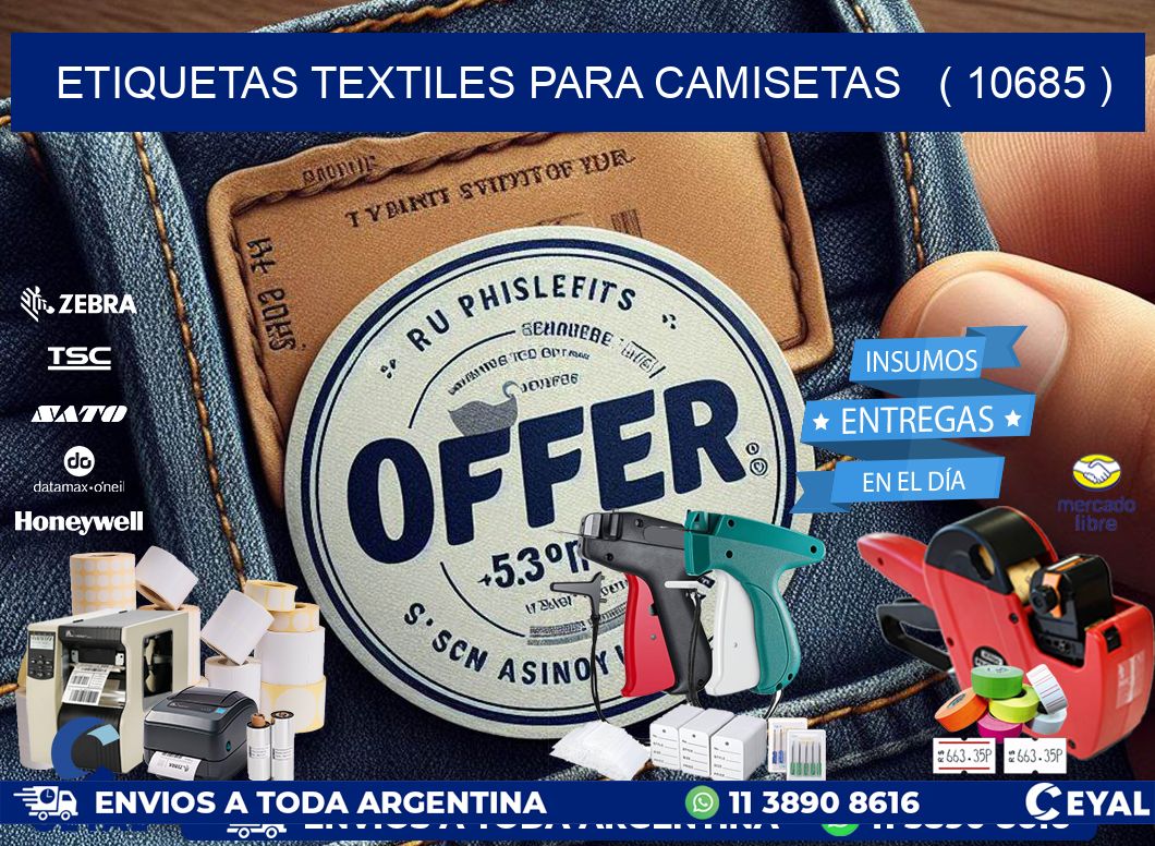 ETIQUETAS TEXTILES PARA CAMISETAS ( 10685 )