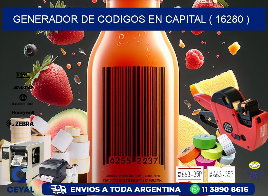 GENERADOR DE CODIGOS EN CAPITAL ( 16280 )