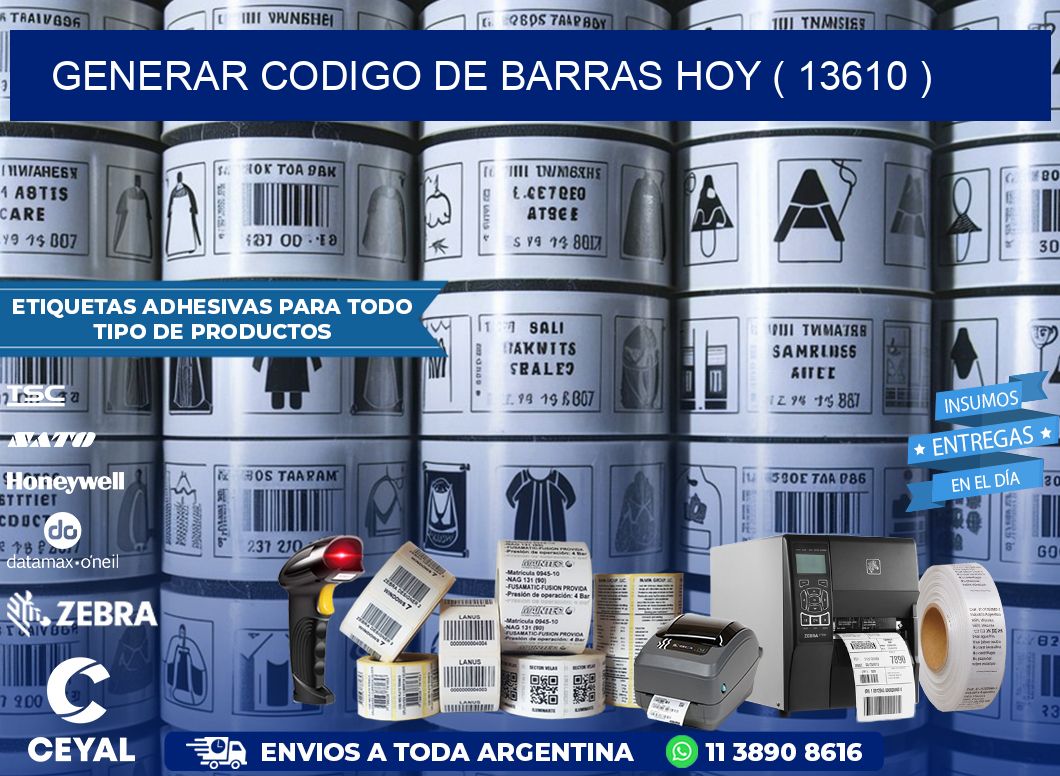 GENERAR CODIGO DE BARRAS HOY ( 13610 )