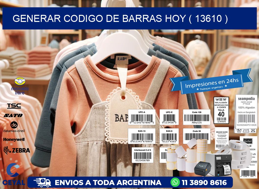 GENERAR CODIGO DE BARRAS HOY ( 13610 )