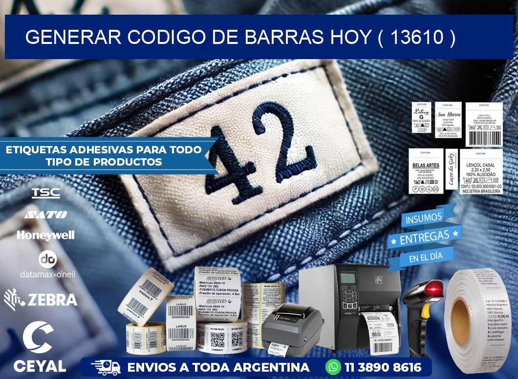 GENERAR CODIGO DE BARRAS HOY ( 13610 )