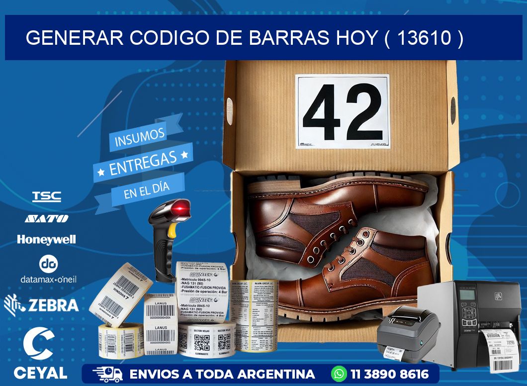 GENERAR CODIGO DE BARRAS HOY ( 13610 )