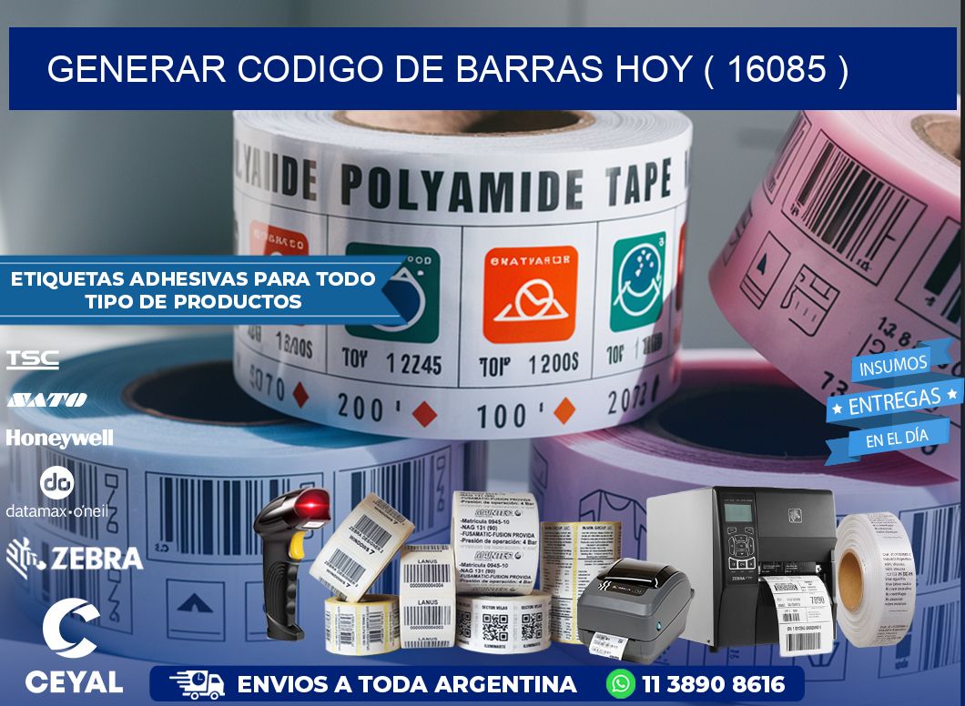 GENERAR CODIGO DE BARRAS HOY ( 16085 )
